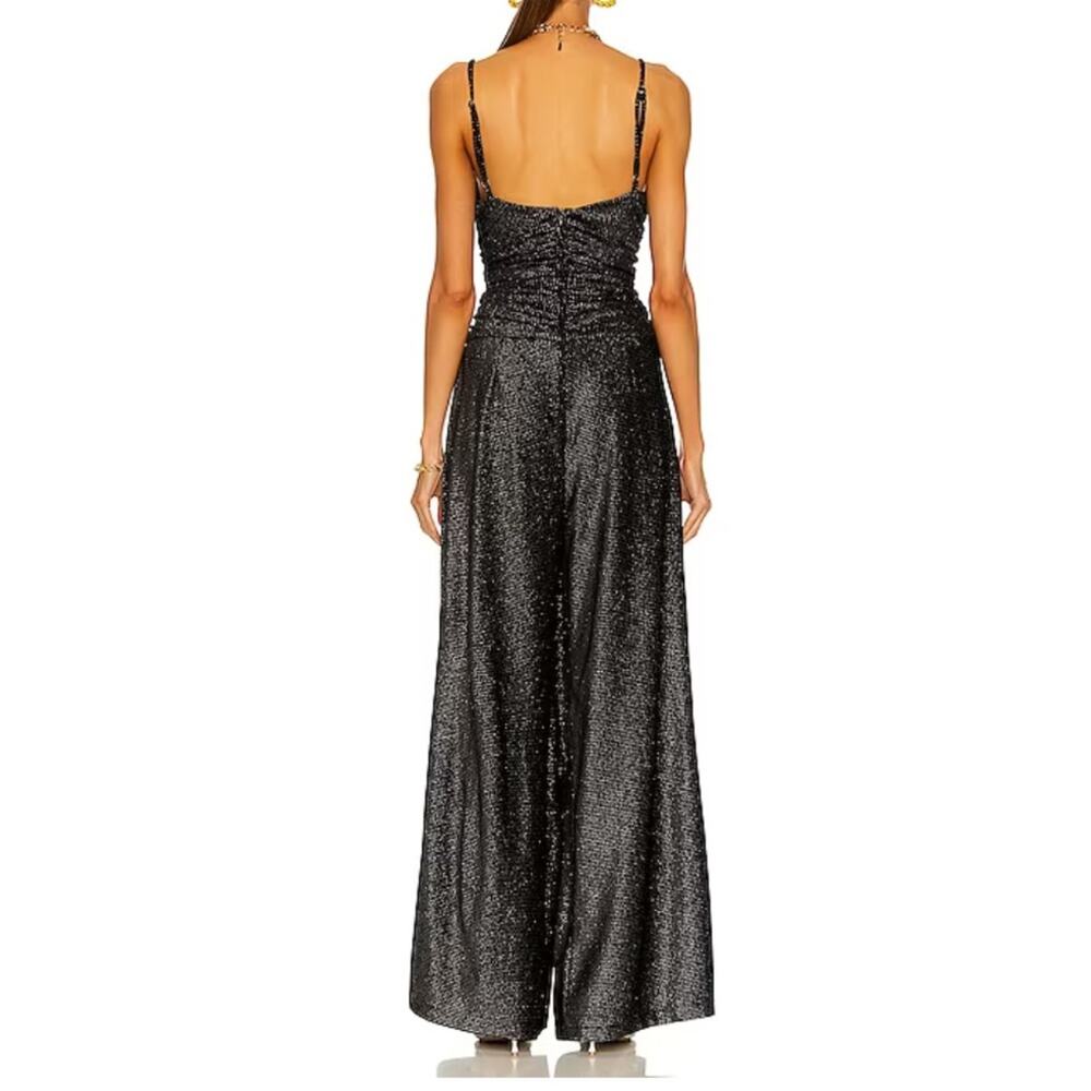 NWT Patbo Strass Velvet Tie-Front Jumpsuit - Picture 2 of 12